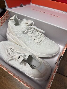 Fabletics White Knit Athletic Sneakers